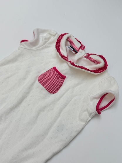 Tommy Hilfiger White Pink Bodysuit 12-18m