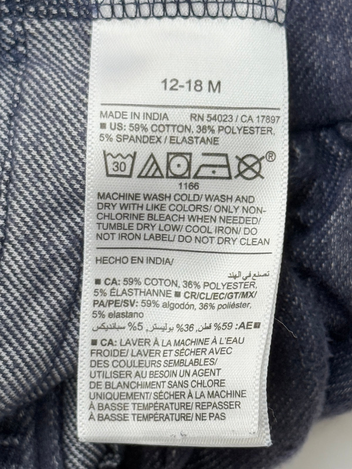 Old Navy Denim Leggings with Ruffle 12-18M