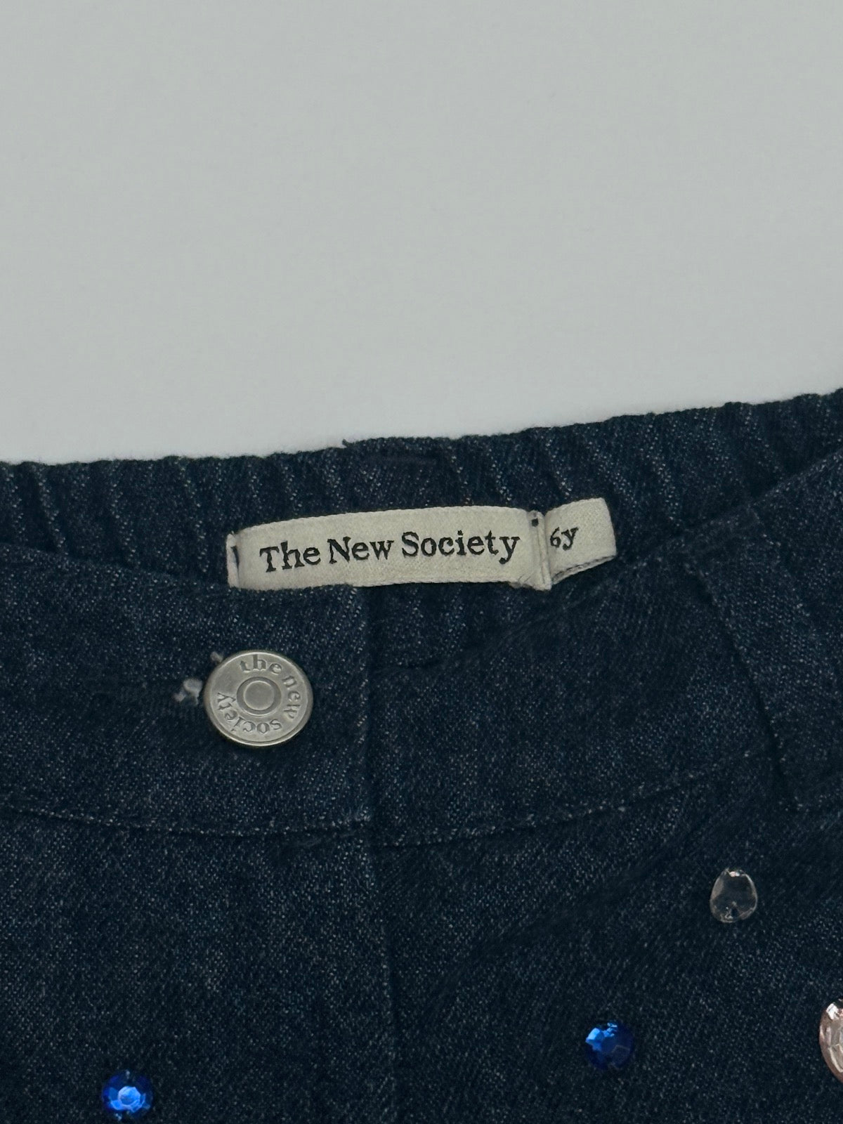 The New Society Rhinestone Denim Jeans Size 6