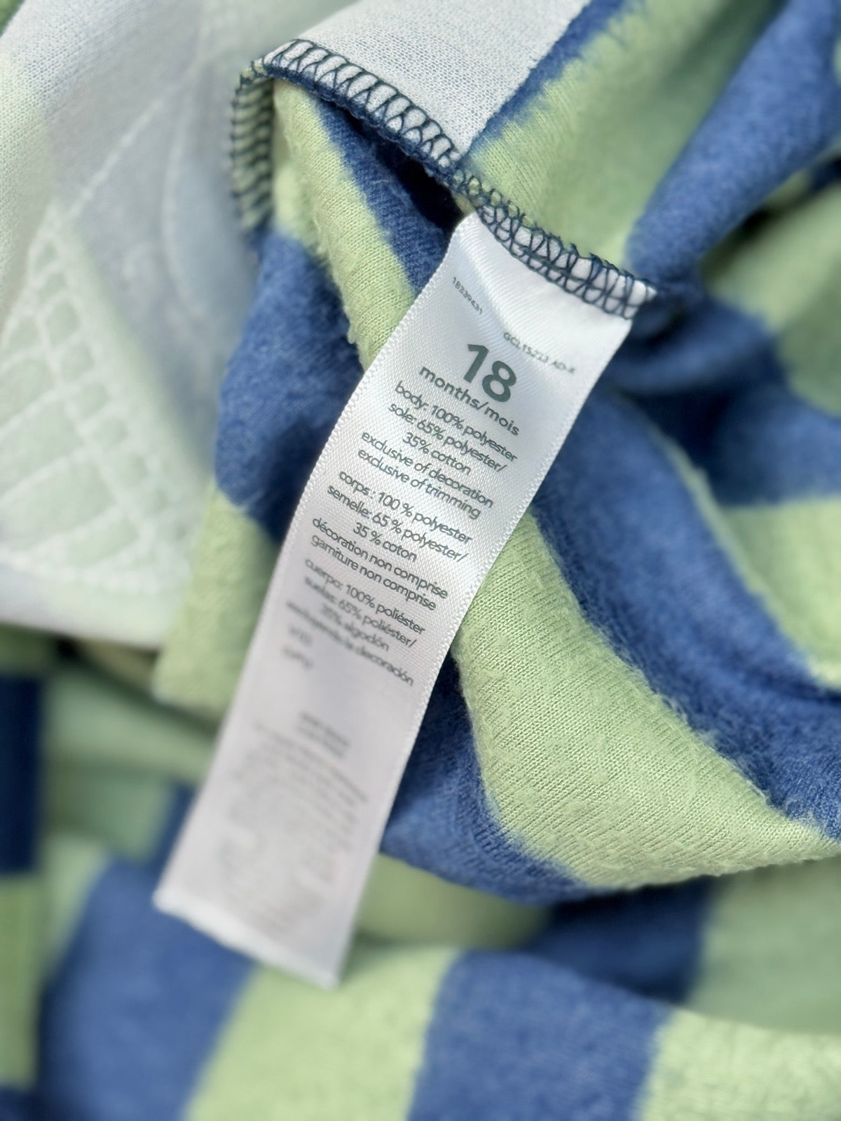 Carter's Walrus Stripe Fleece Sleeper 18m