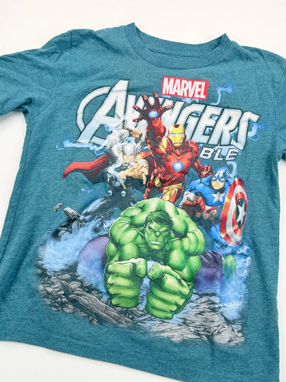 Marvel Avengers Assemble Teal T-Shirt Size 5/6