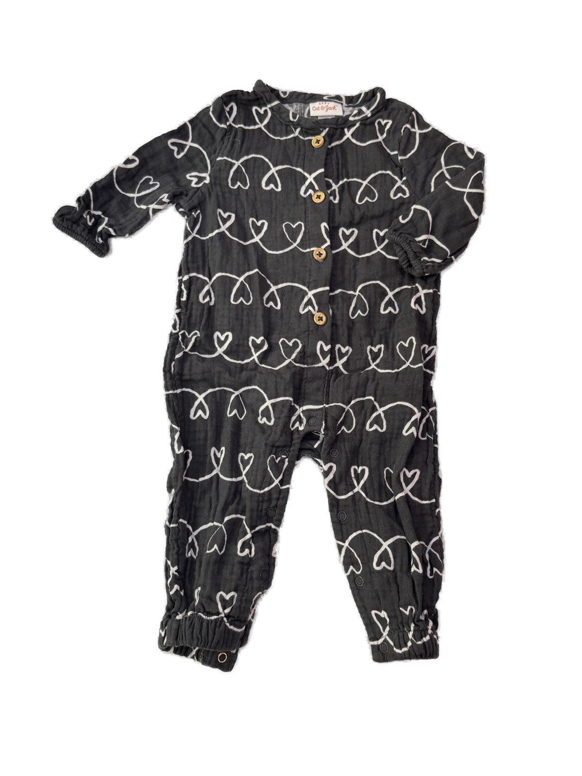 Cat & Jack Baby Heart Print Romper 3-6m