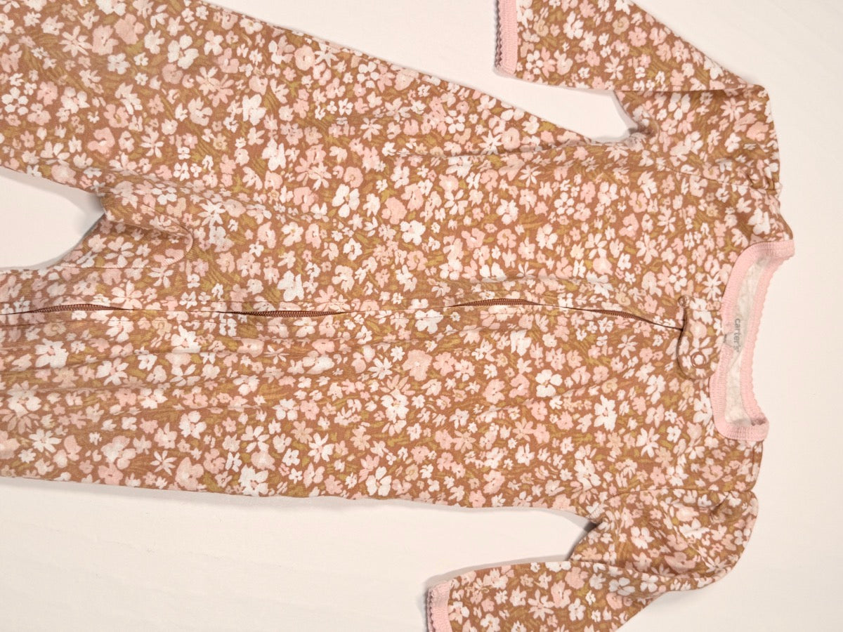 Carter's Floral Zip Sleeper 9 Months