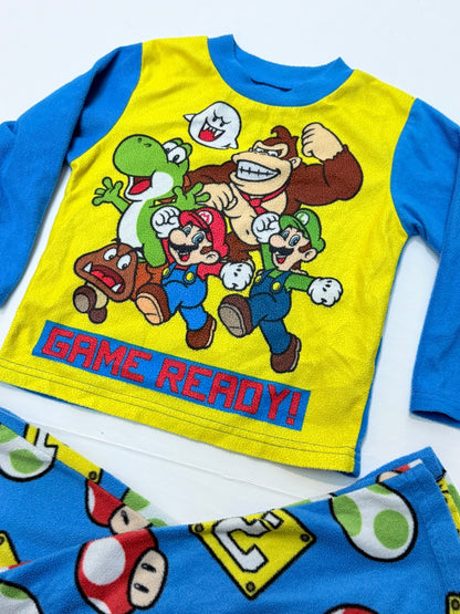 Super Mario Game Ready Fleece Pajamas Size 4