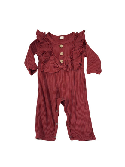 Ribbed Ruffle Romper 3-6M