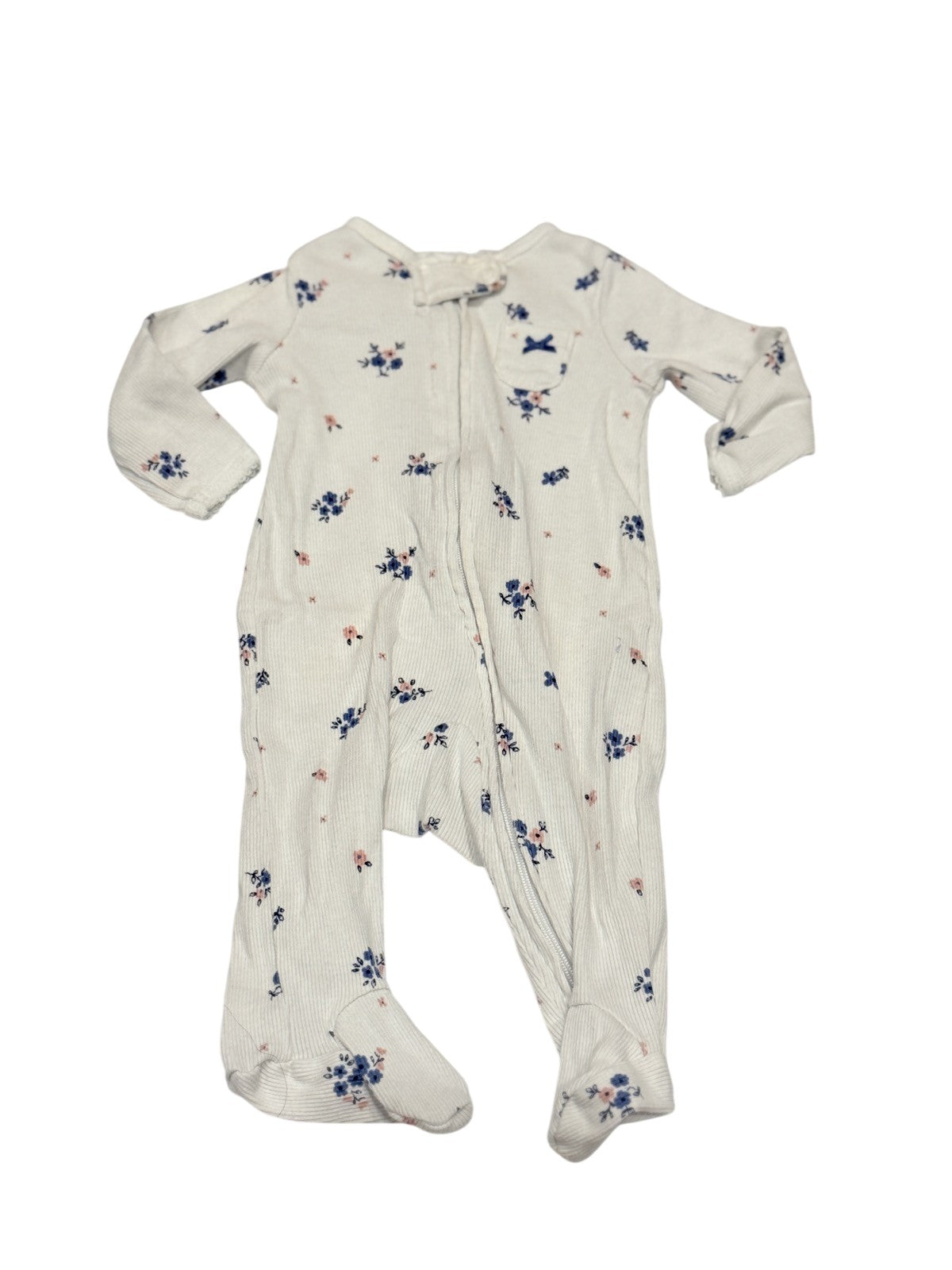 Carter's Floral Ribbed Footed Sleeper 3m