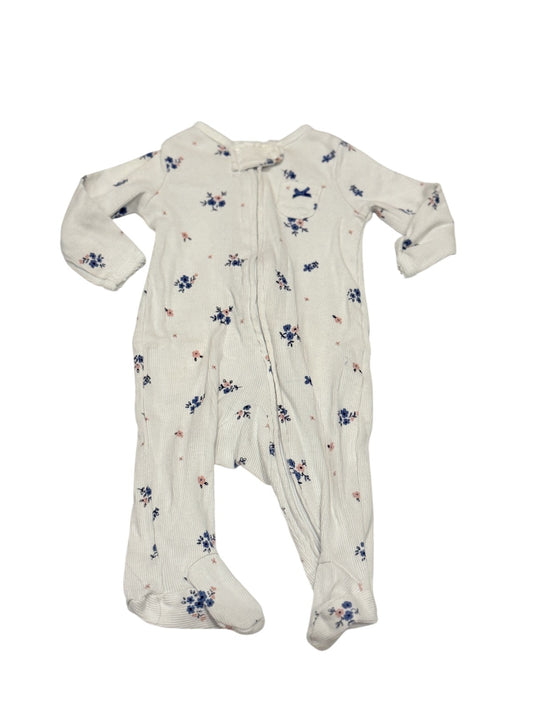 Carter's Floral Ribbed Footed Sleeper 3m
