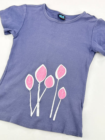 Glug Purple Floral T-Shirt Size 6