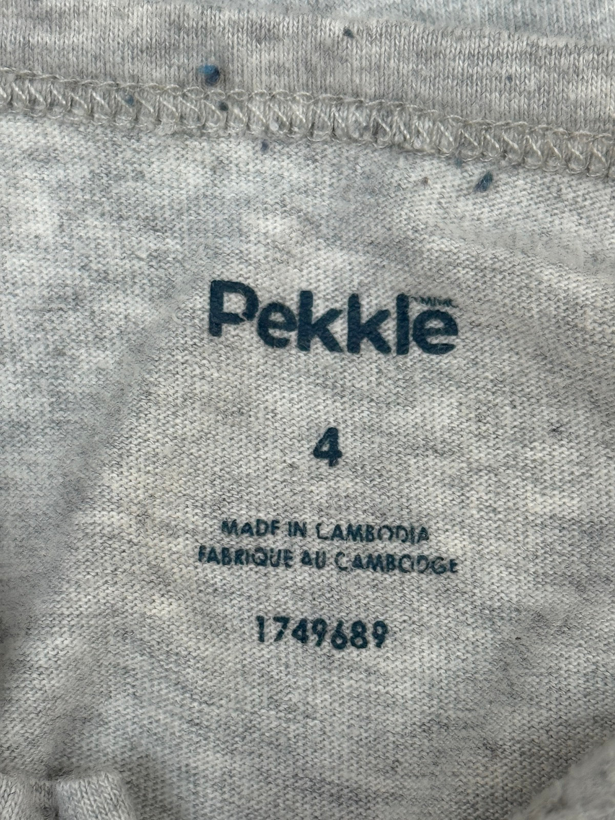 Pekkle Gray Henley T-Shirt Size 4