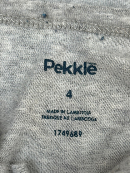Pekkle Gray Henley T-Shirt Size 4