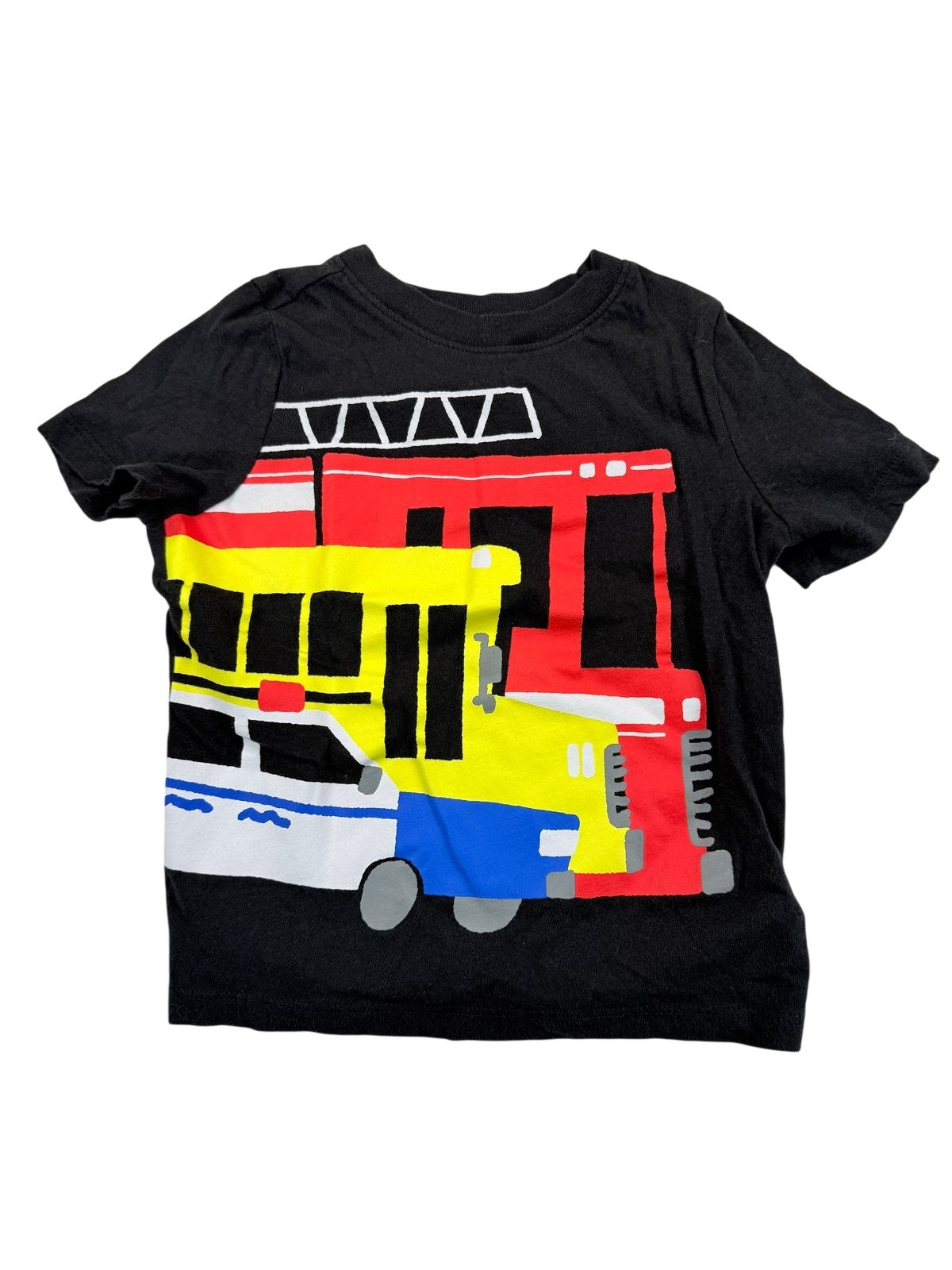 Old Navy Emergency Vehicles Black T-Shirt 3T