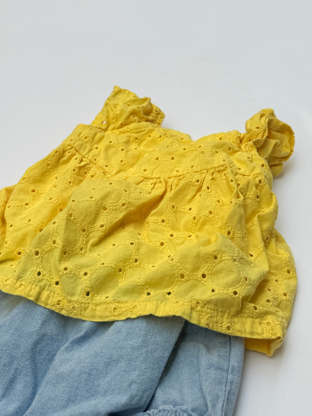 Carter's Eyelet Top Chambray Bubble Set 12M