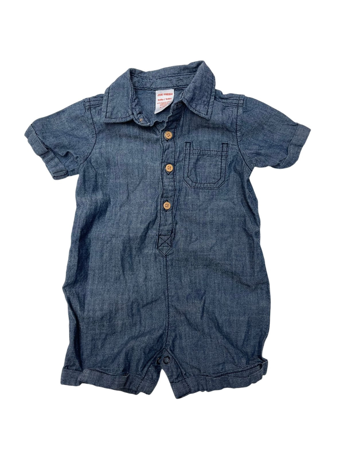 Joe Fresh Chambray Romper 6-12M