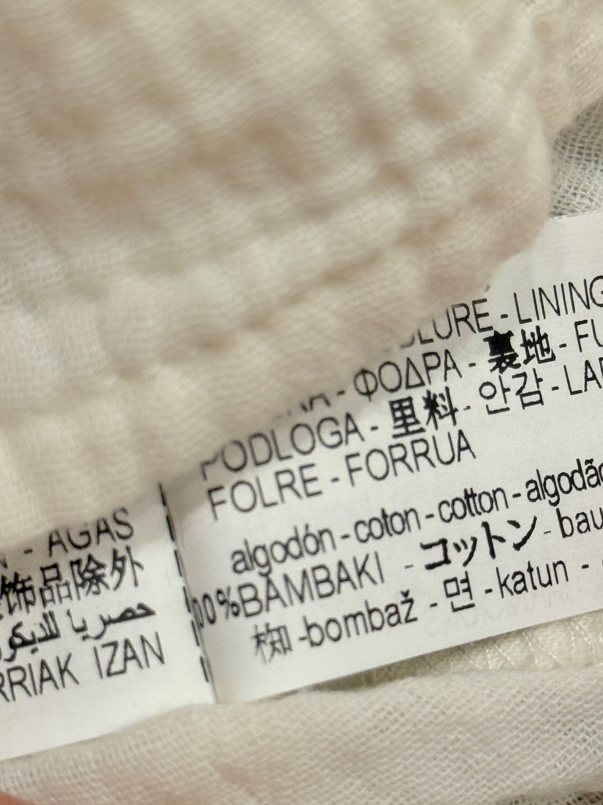 Zara Cream Embroidered Muslin Top Size 5