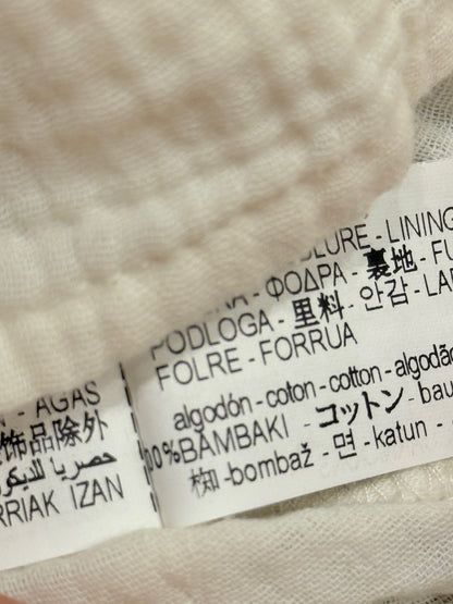 Zara Cream Embroidered Muslin Top Size 5