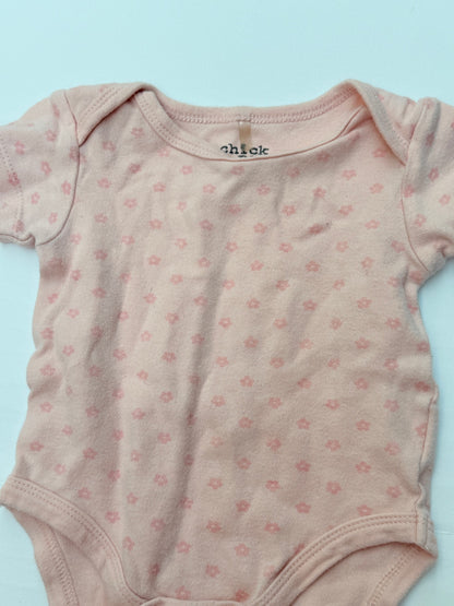 Chickpea Pink Floral Bodysuit 3-6M