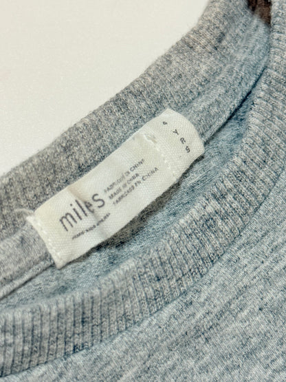 Miles The Label Kids Gray T-Shirt Size 4