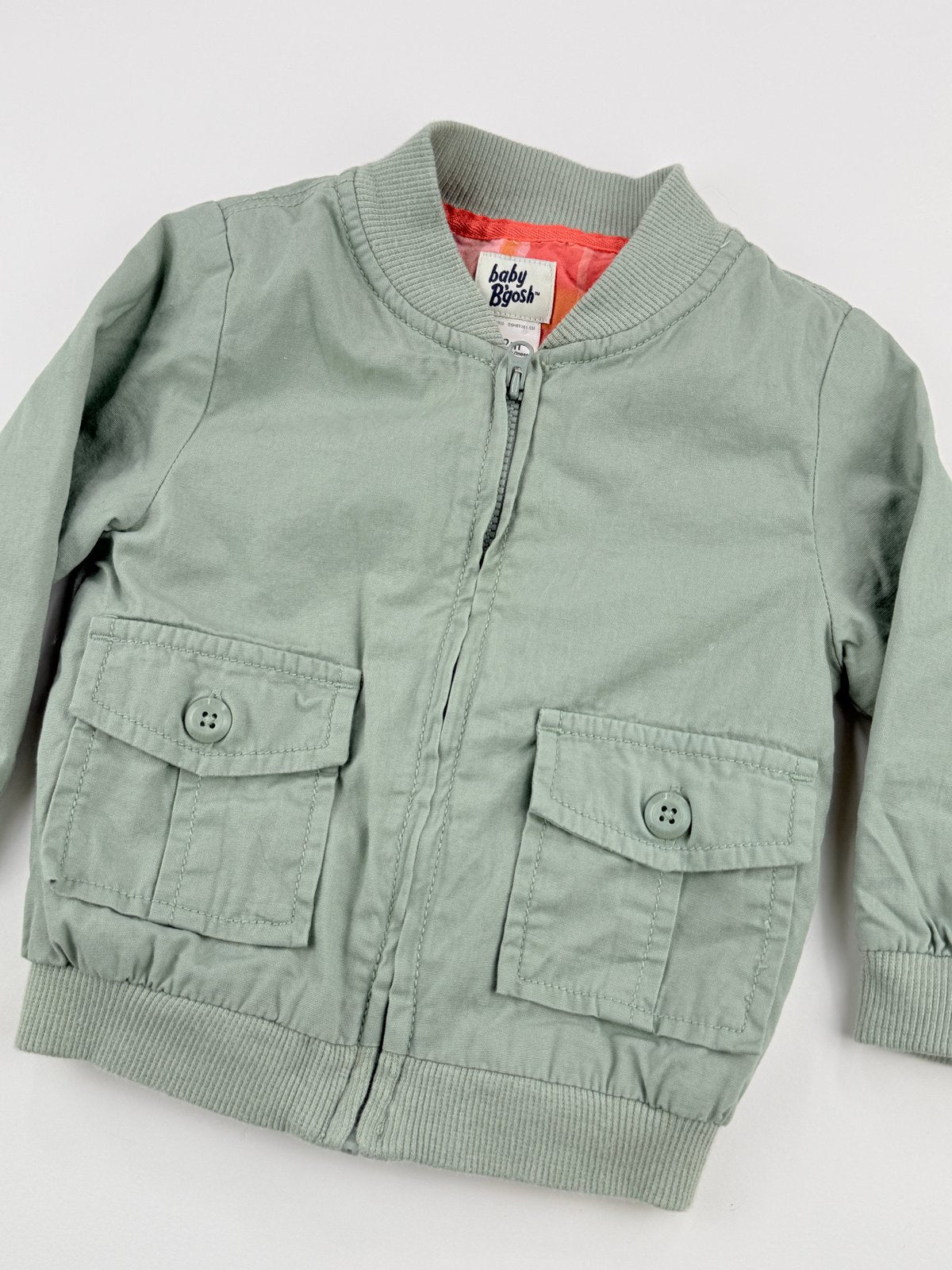 baby B'gosh Sage Green Bomber Jacket 12M