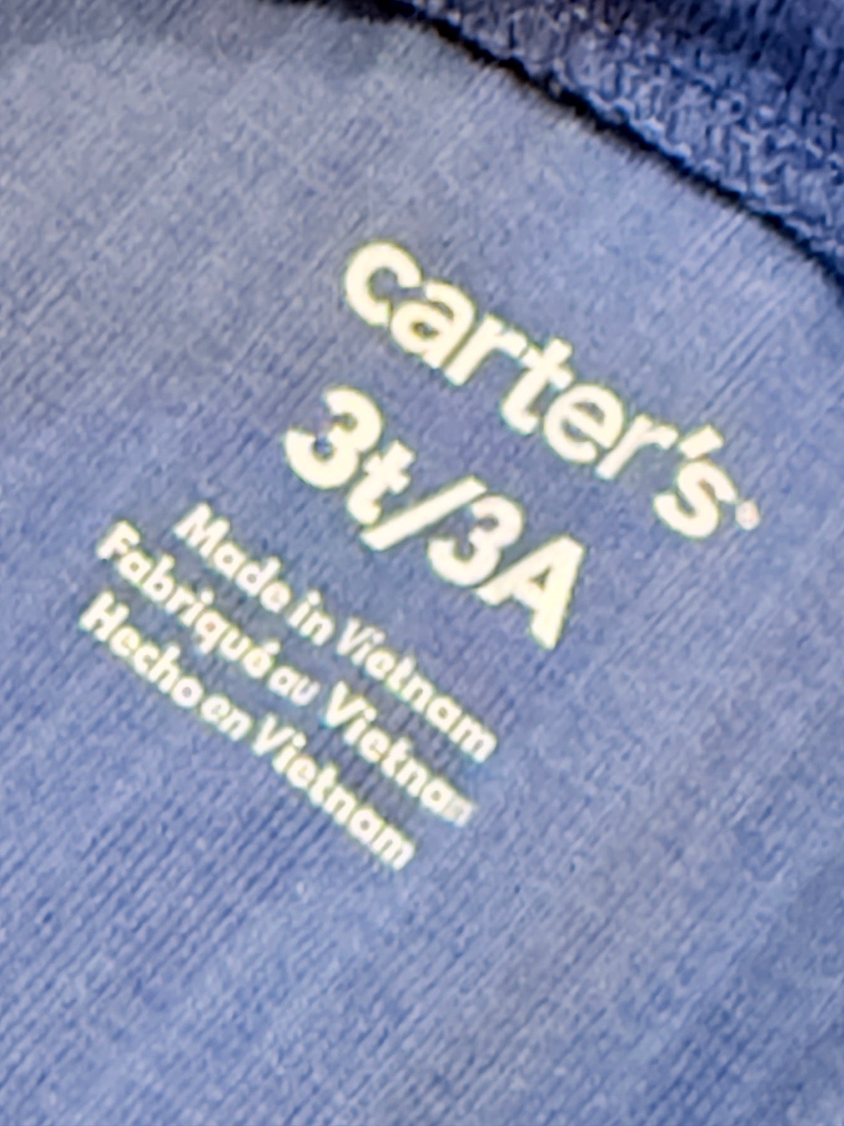 Carter's Blue Ribbed Peplum Top 3T