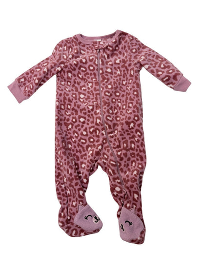 Joe Fresh Leopard Print Fleece Sleeper 0-3M