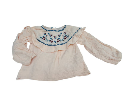 Louise Misha Andrea Blush Embroidered Blouse 8