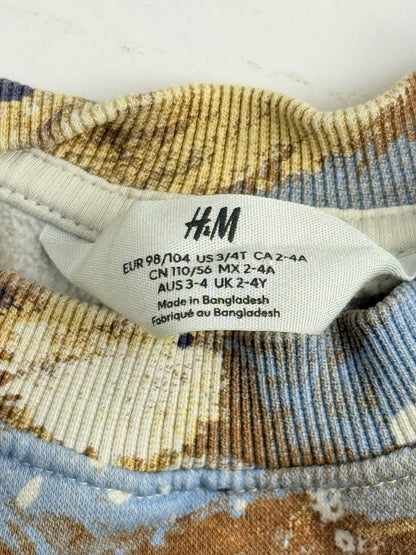 H&M Abstract Print Sweatshirt Size 2-4Y