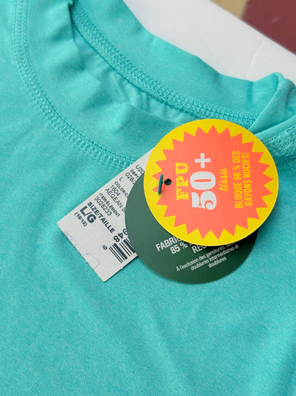New with Tags - Place Sport Teal Rash Guard Top Size L 10/11Y