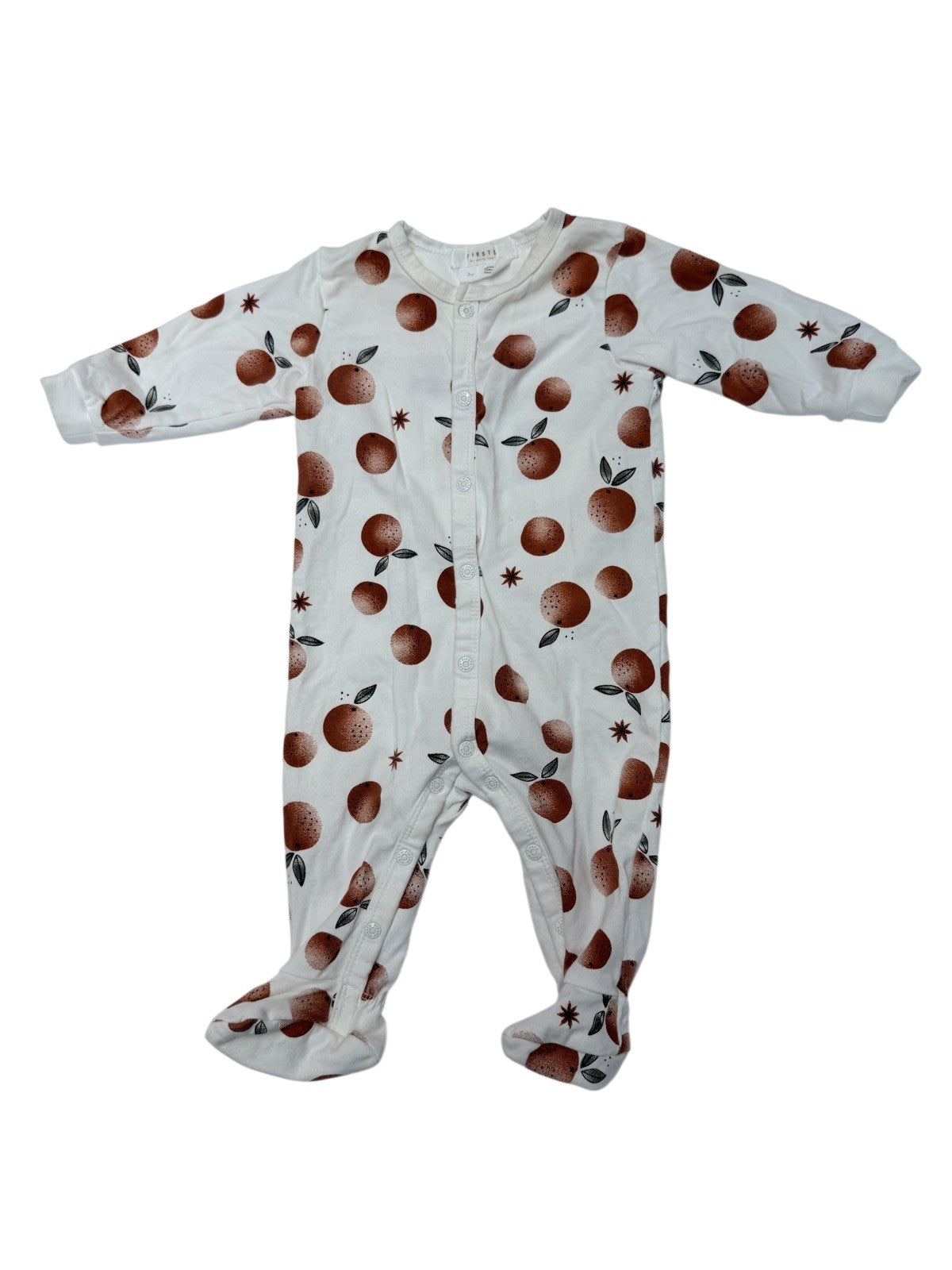 Firsts by Petit Lem Orange Print Sleeper 3M
