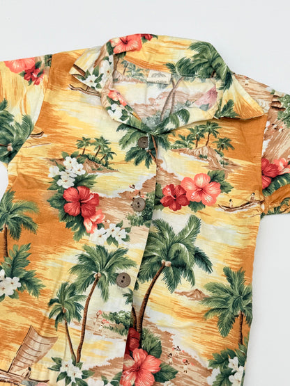 Little Pig Hawaiian Floral Button-Up Shirt Size 18-24m