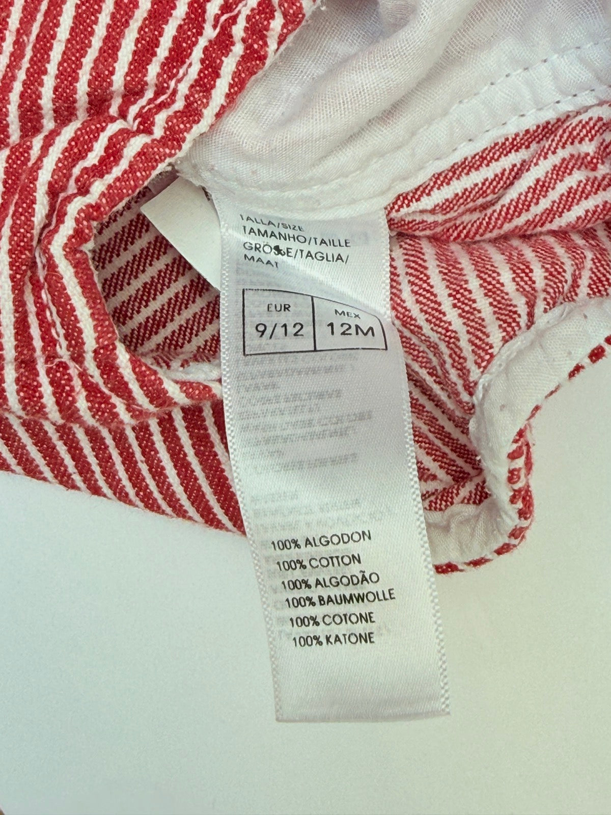 Gocco Red Stripe Romper 9 12m