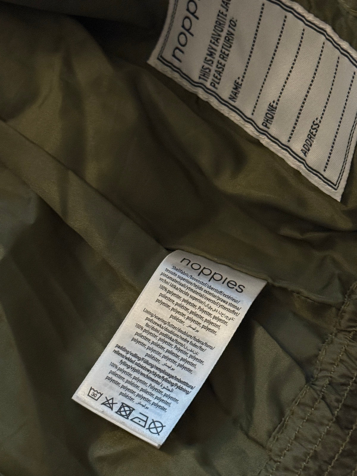 Noppies Olive Puffer Jacket 9-12M
