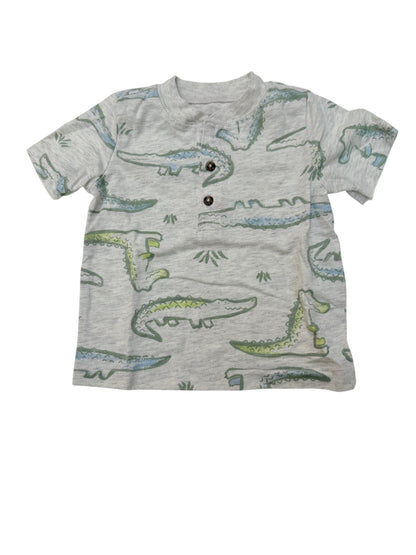 Carter's Alligator Print Henley T-Shirt 9M