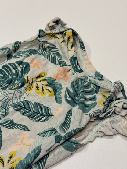 Loulou Lollipop Tropical Leaf Bodysuit 6-12M