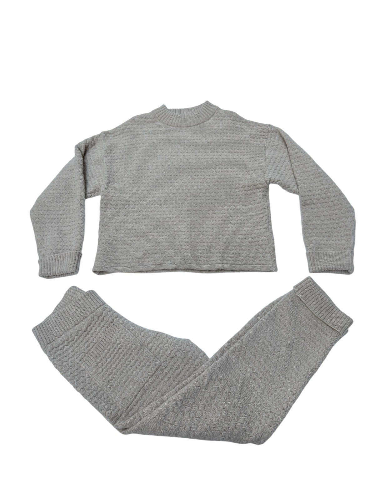Zara Beige Knit Sweater Pants Set 9-10