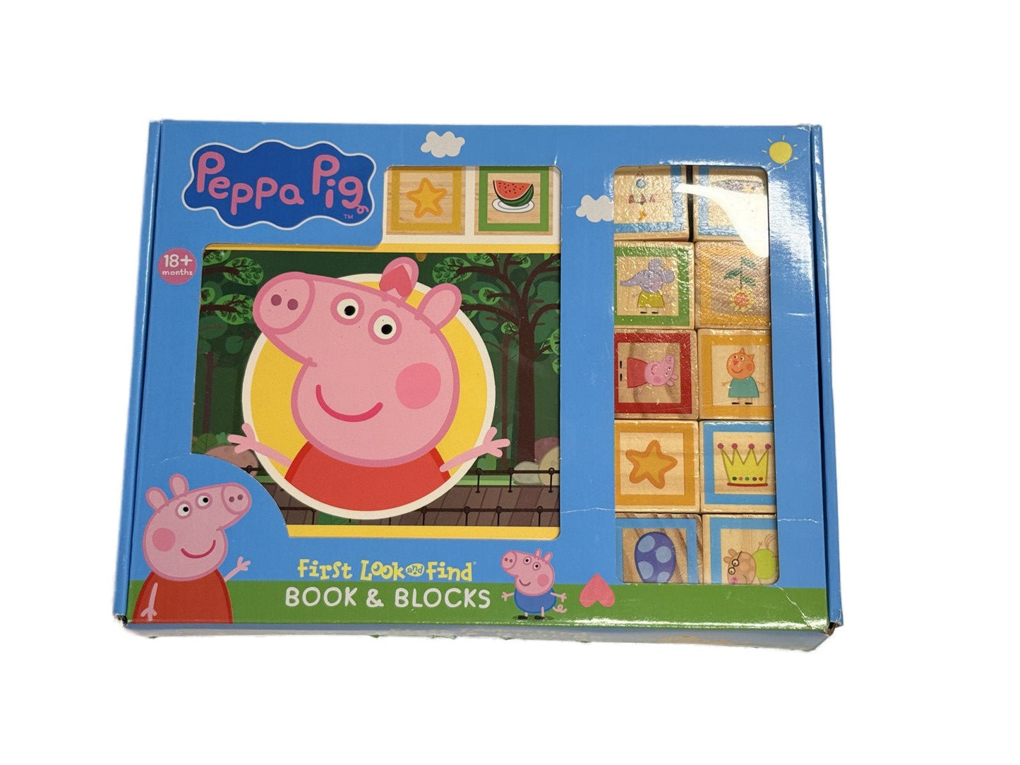 New in box Peppa Pig First Look and Find Book & Blocks
