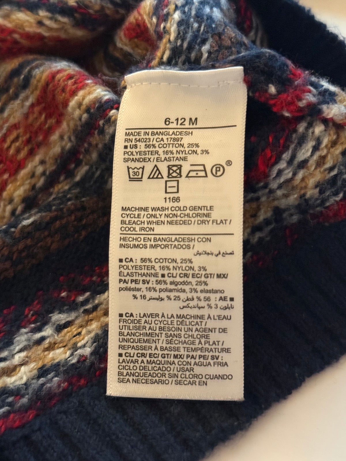 Old Navy Fair Isle Knit Sweater 6-12M