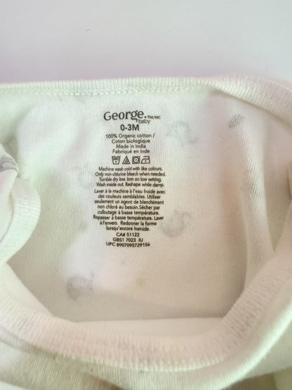 George Baby Elephant Print Bodysuit 0-3M