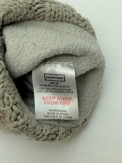 Hunter Boot Socks Grey Cable Knit XS