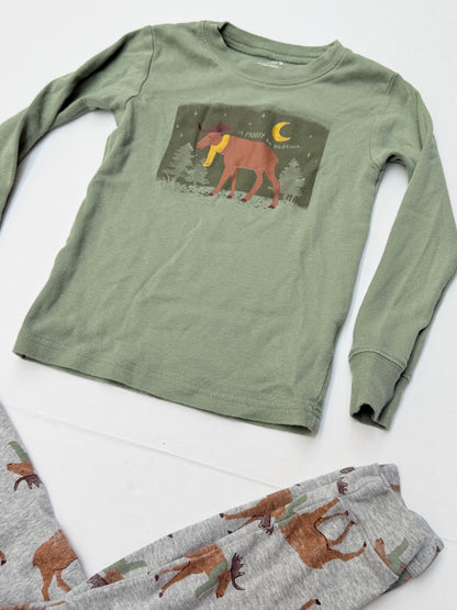Carter's Moose Pajama Set 4T
