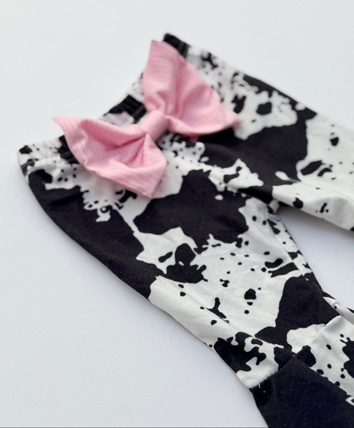 SHEIN Cow Print Bell Bottom Pants 1-3M