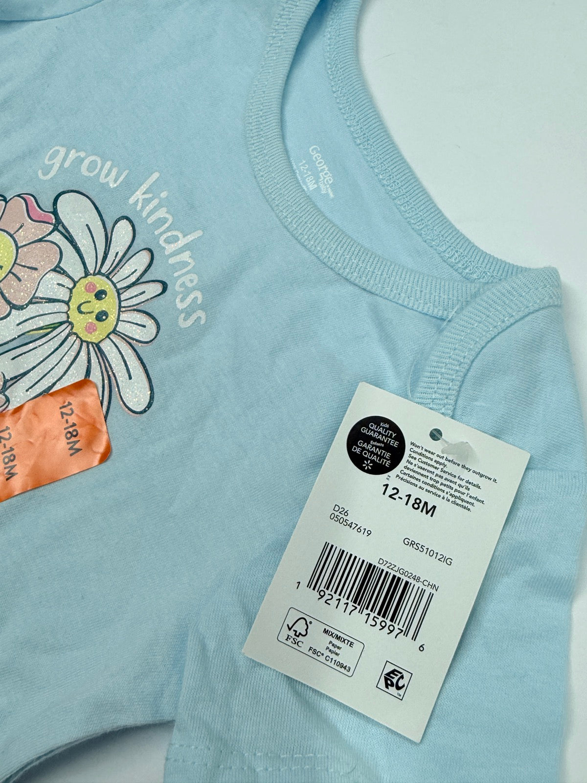 George Grow Kindness Bodysuit 12-18M