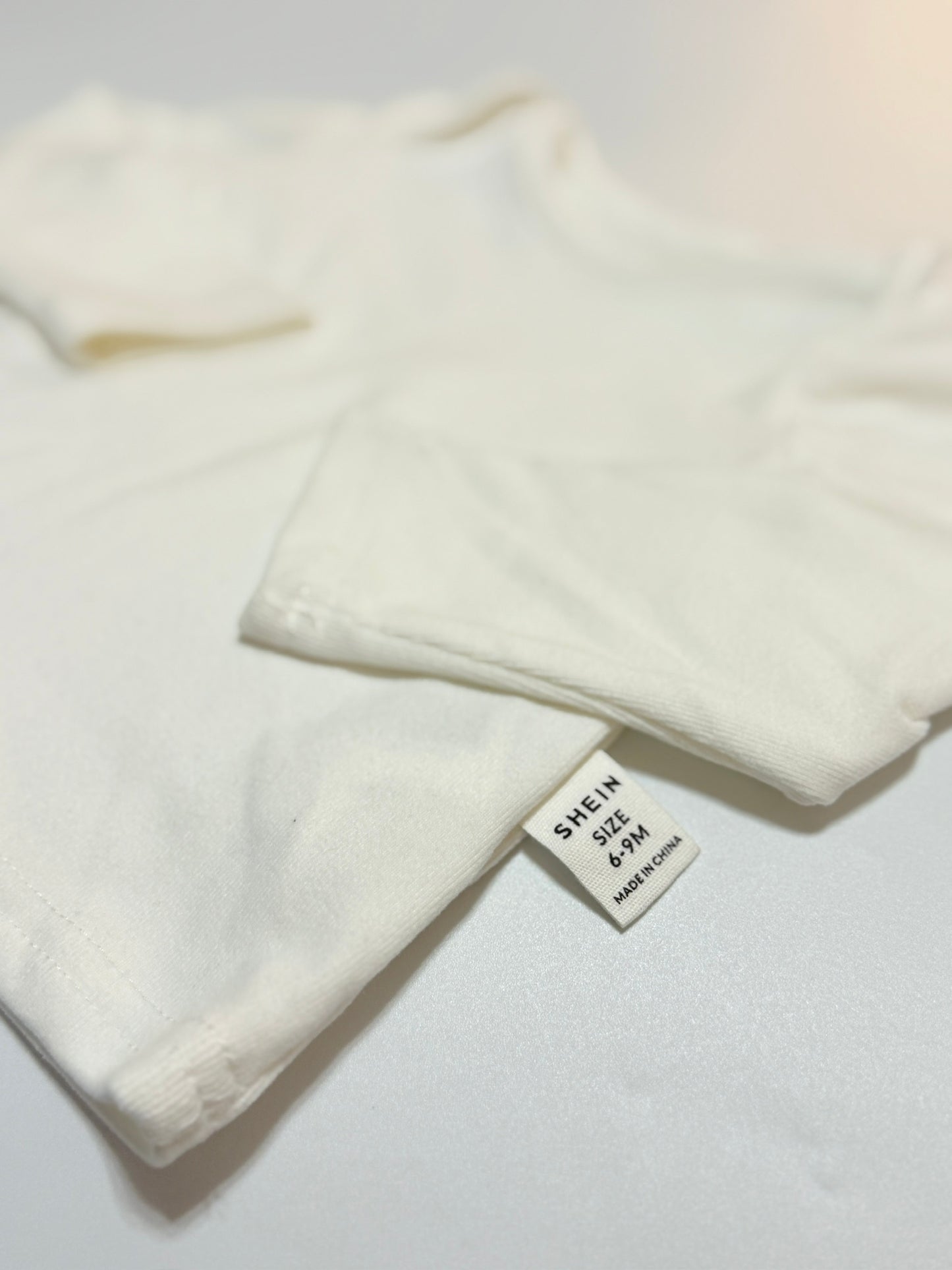 Shein Soft White Long Sleeve 6-9m