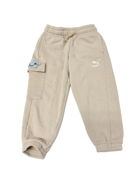 Puma Toddler Jogger Sweatpants | Beige Cargo Style | Size 2T