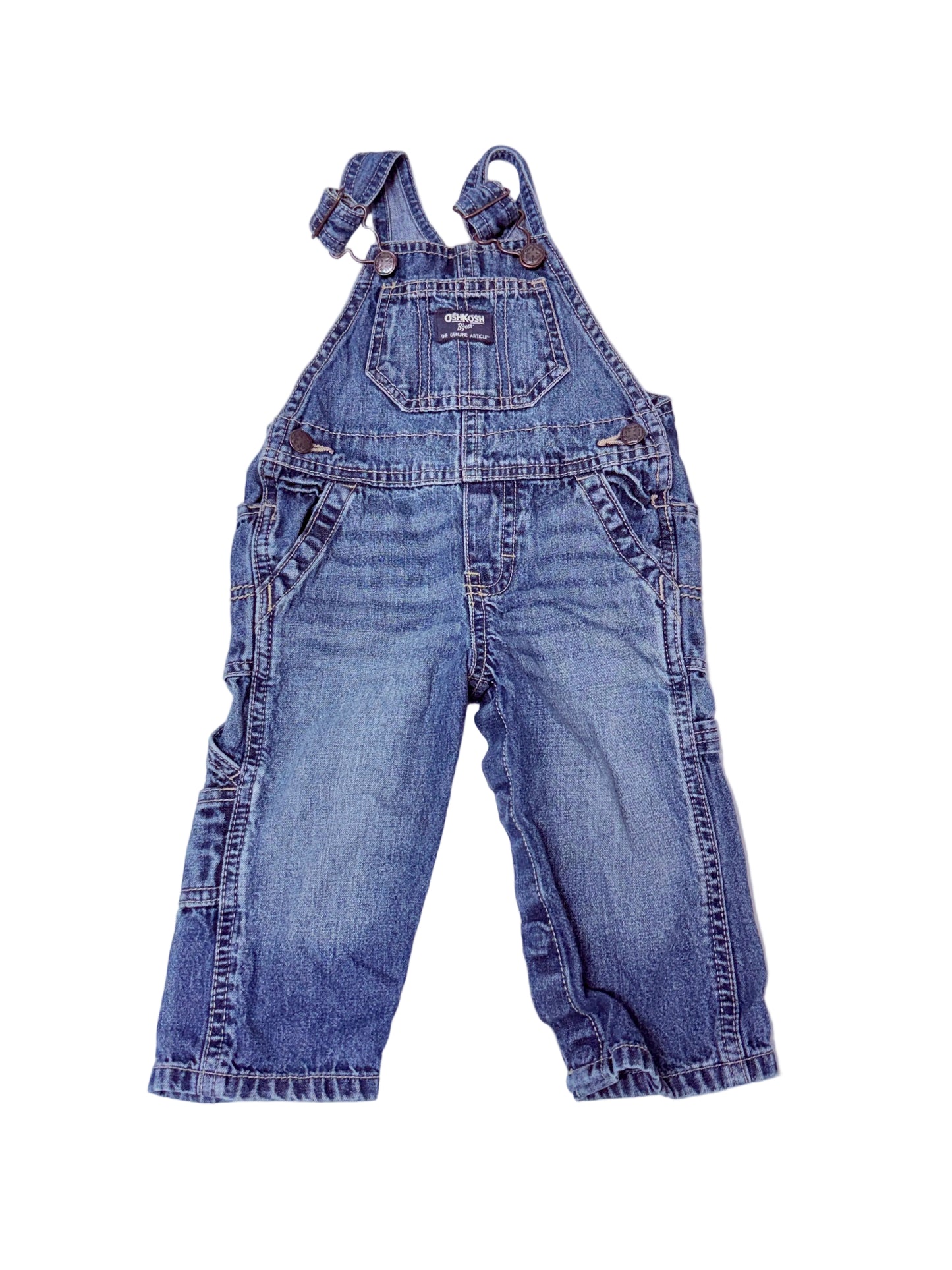 OshKosh Denim Overalls, 12M