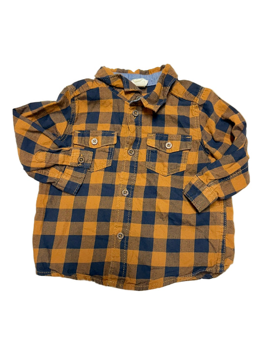 H&M - Plaid Shirt 4-6m