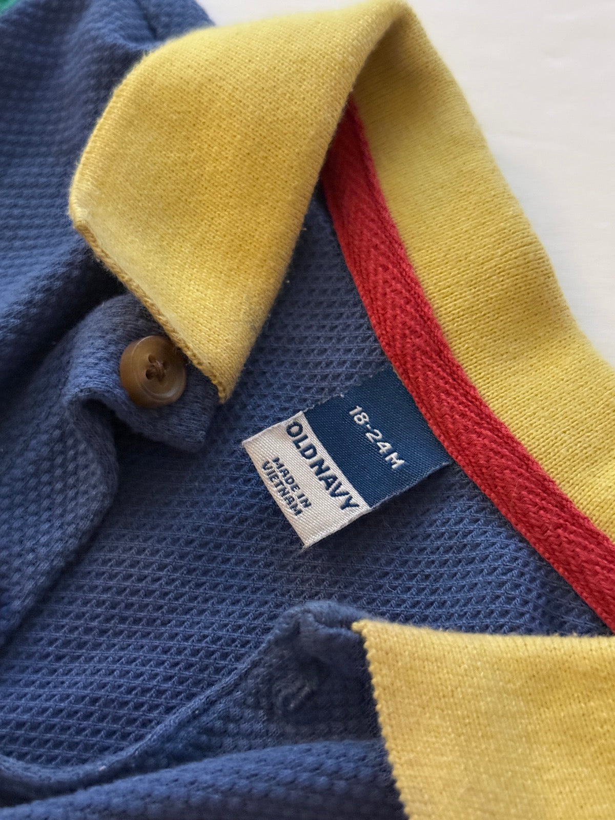Old Navy Colorblock Polo Romper 18-24M