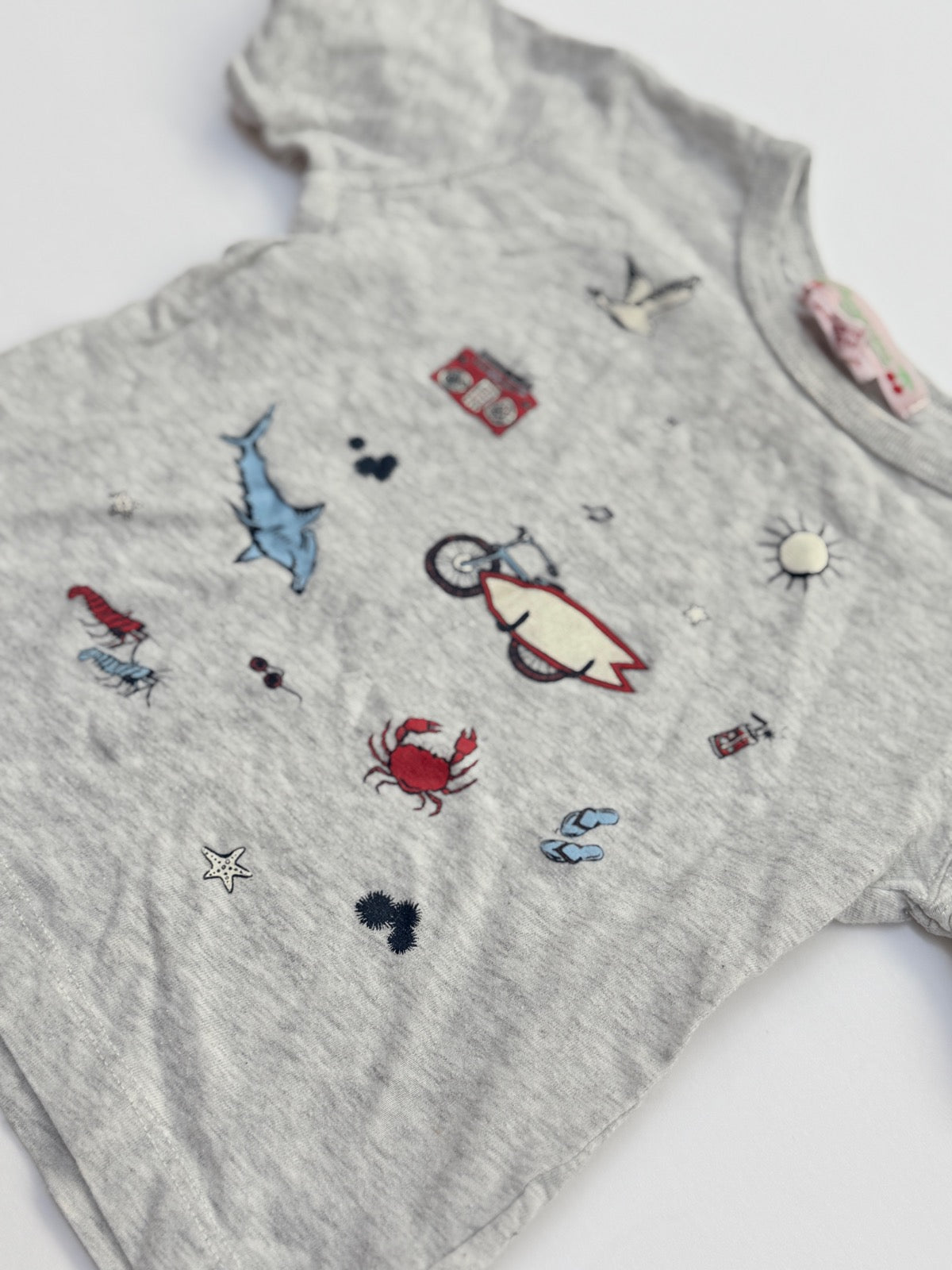 Bonpoint Beach Print T-Shirt 12m