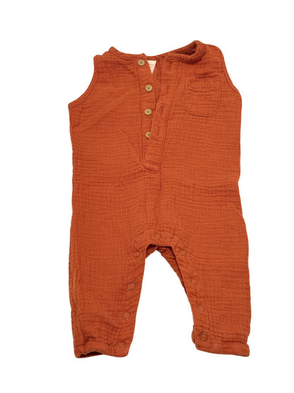 Joe Fresh Rust Muslin Romper 3-6M