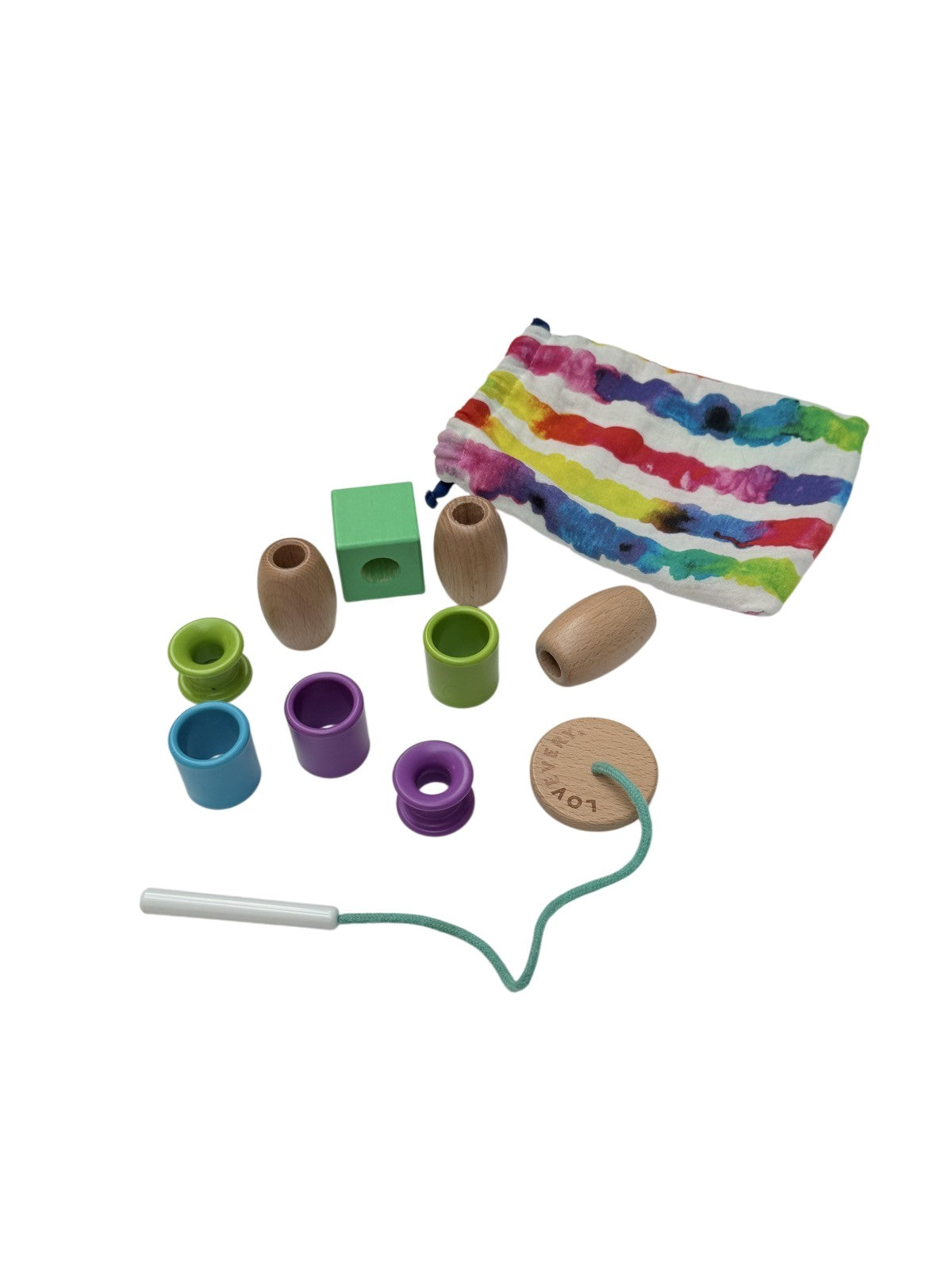 Lovevery Threadable Bead Kit with Bag