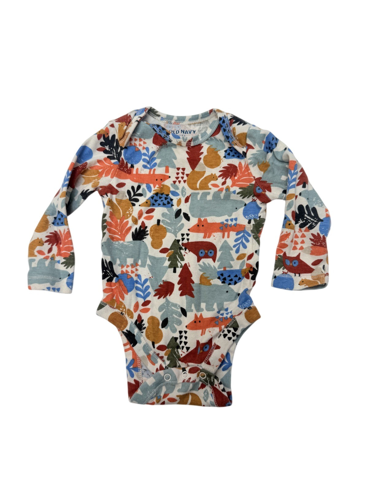 Old Navy Woodland Animal Print Bodysuit 3-6M